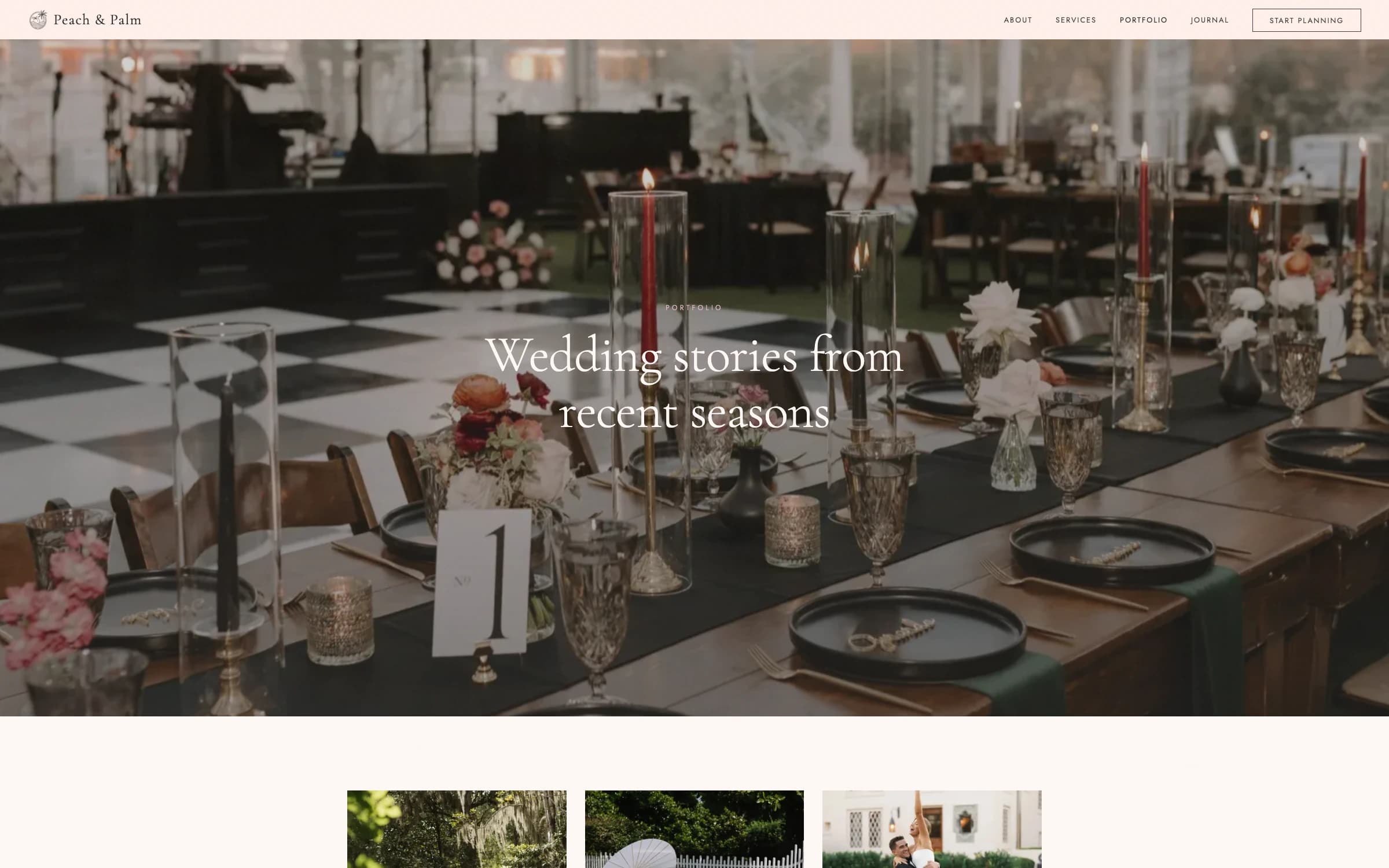 Peach & Palm portfolio of recent wedding stories